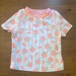 Floatimini Peach and‎ White Kids Swim Rashguard